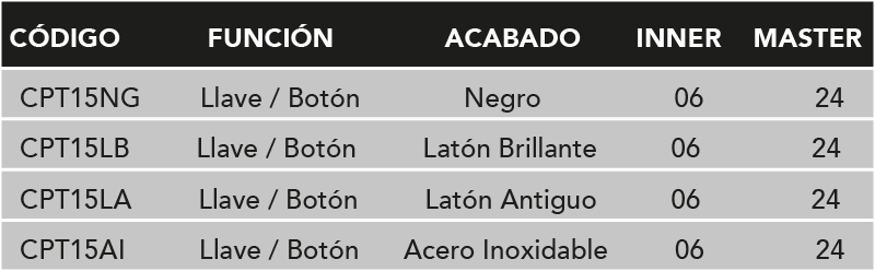 TABLA-CERRADURA TUBULAR PARA ENTRADA-BLISTER